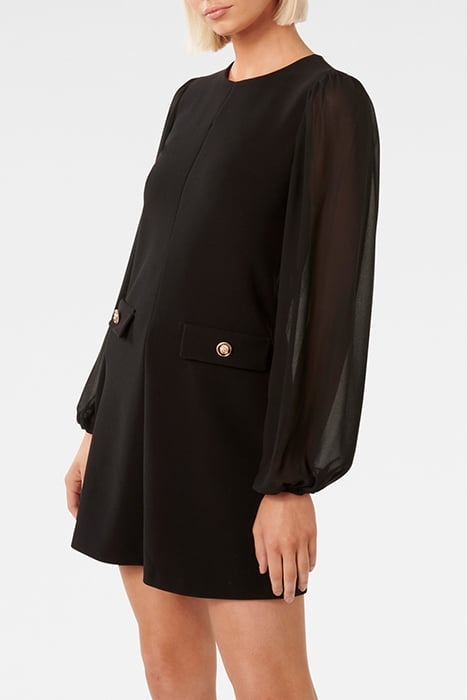 JESSIE SHEER SLEEVE MINI DRESS BLACK 5