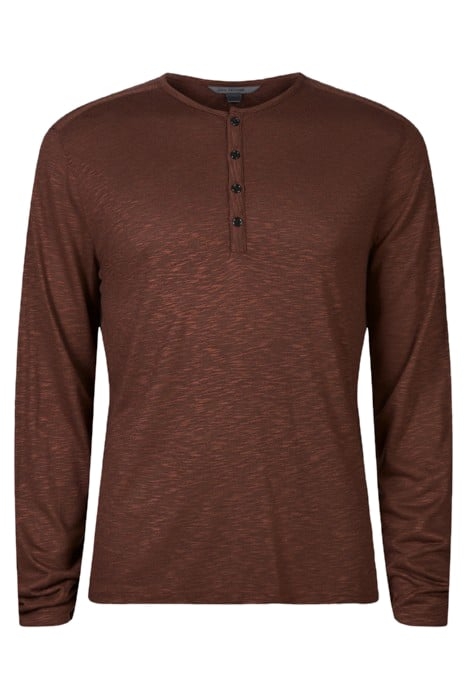 DANVILLE REGULAR FIT LS HENLEY WITH PLAC PRUCE 1
