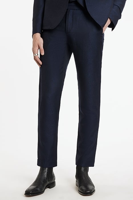 SLIM FIT PANTS WITH WELT HIP POCKET AND BLUE BLACK 2