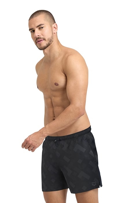 MEN'S ARENA EVO BEACH SHORT AO BLACK-GREY MULTI 1