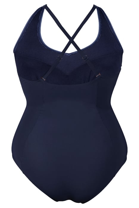 W ISABEL LIGHT CROSS BACK ONE PIECE PLUS NAVY-BRIGHT BLUE 2
