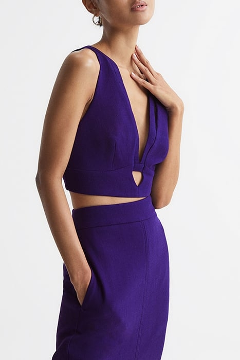 MAISIE-CROP TANK TOP CAMI PURPLE 5