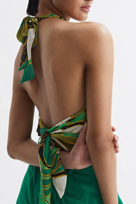 LUNA-PRINTED TANK TOP CAMI GREEN 2