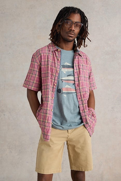 MADRAS CHECK SHIRT PINK 1