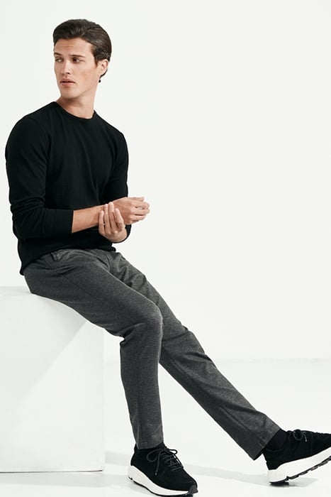 JADES | JERSEY STRETCH COMFORT TROUSERS DARK MARL GREY 1