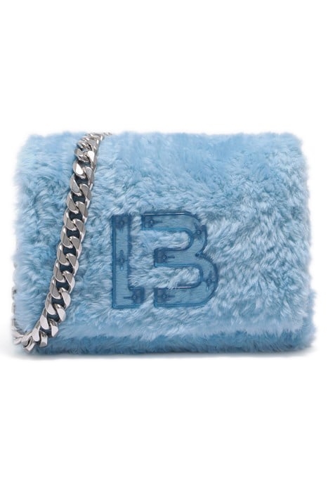 M LIGHT BLUE FUR SHOULDER BAG 1