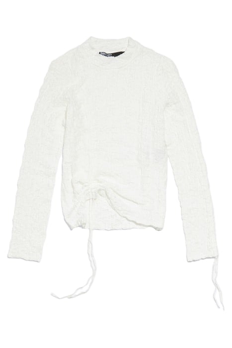 WHITE RUCHED T-SHIRT 3