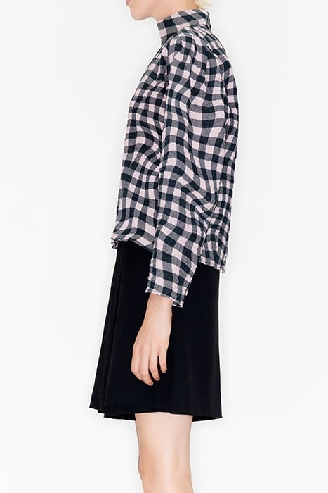 PINK VICHY LIQUID BOXY BLOUSE 4