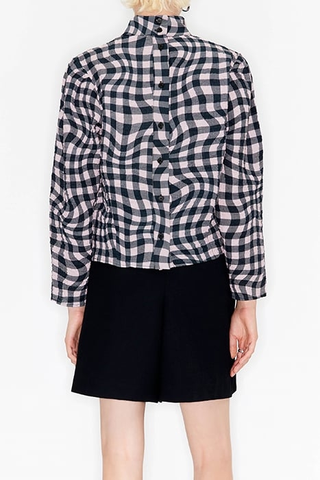 PINK VICHY LIQUID BOXY BLOUSE 2