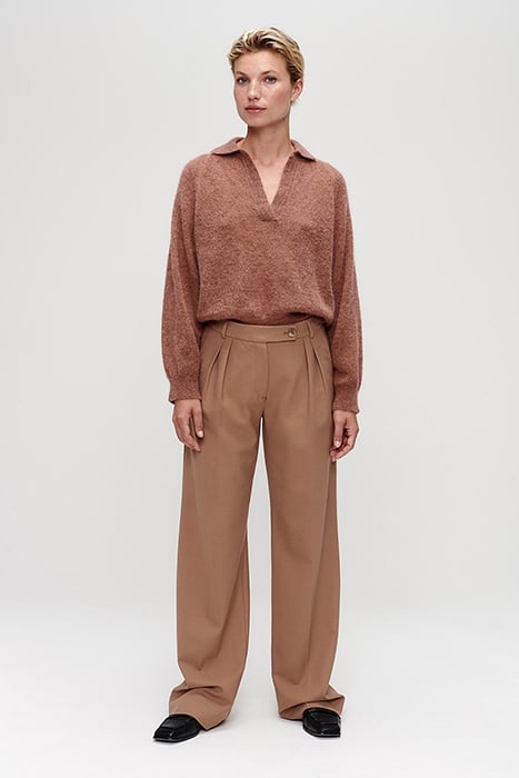 EZRA WOOL PANTS CINDER ROSE 1