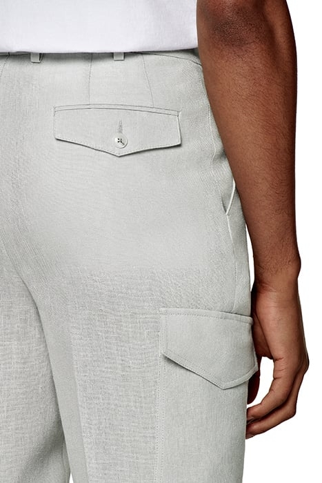 LIGHT GREY WIDE LEG TAPERED TROUSERS 6