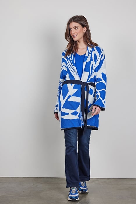 JACQUARD CARDIGAN AZUR FUSION KOBALT BLUE WITH AZUR FUSION J 1