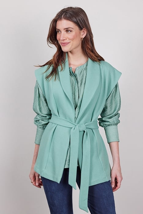 SLEEVELESS VEST DIAM GRANITE GREEN 1