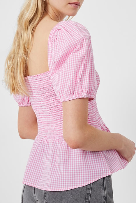 ARTINA SS SMOCKED TOP RED 4