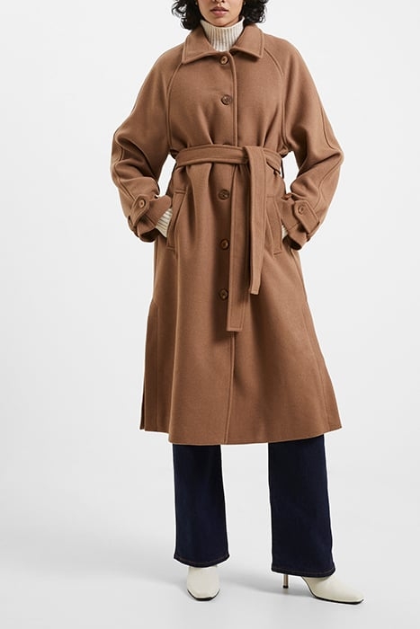 FAWN FELT COAT. BROWN 1