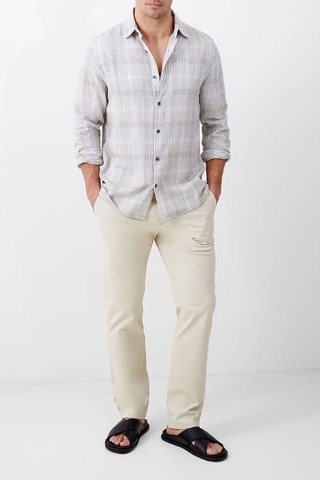 BARROW DOBBY LS SHIRT BROWN 2