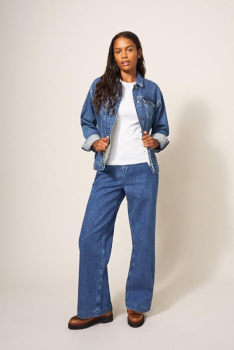 SADIE WIDE LEG JEAN DARK DENIM 1