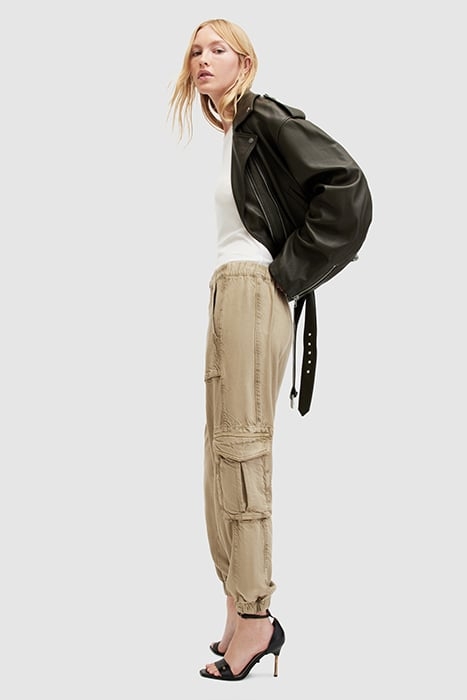 FRIEDA TENCEL TROUSE WASHED OLIVE GREEN 6