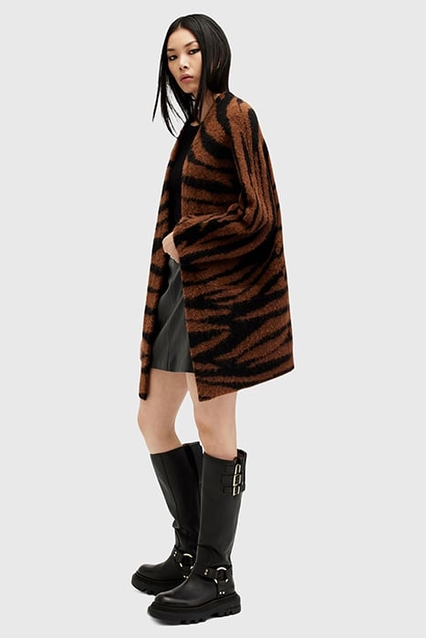 ZOE TIGER CARDIGAN SUGAR BROWN 6