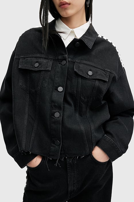 PIPER STUD SHACKET BLACK 7