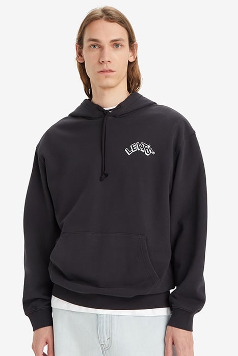 RELAXED JEANS HOODIE BLACK 1