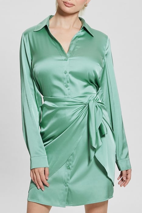 GUESS ECO ES LS ALYA DRESS VITAL GREEN 1