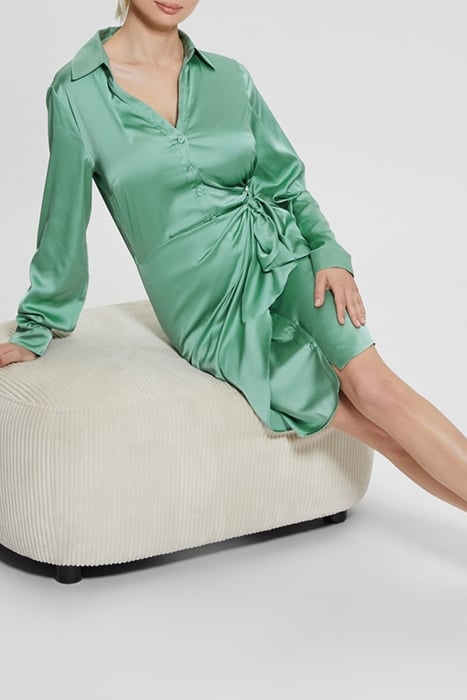 GUESS ECO ES LS ALYA DRESS VITAL GREEN 6