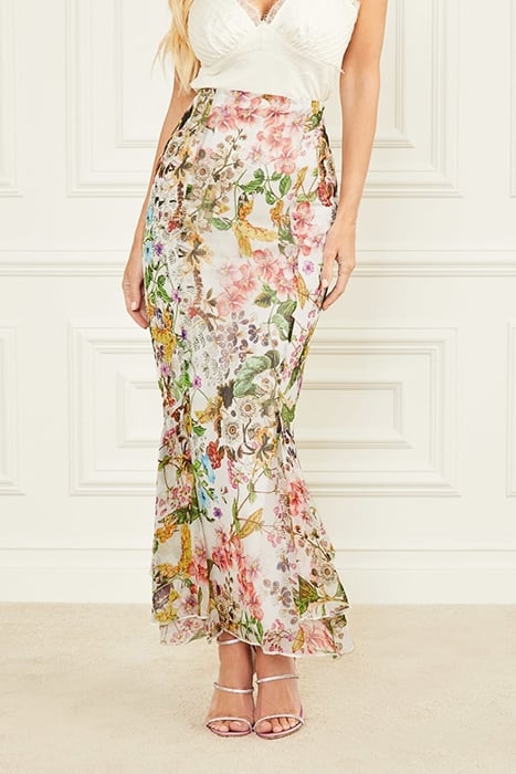 MARCIANO BY GUESS BOTANICAL SKIRT GARDEN PRINT 1