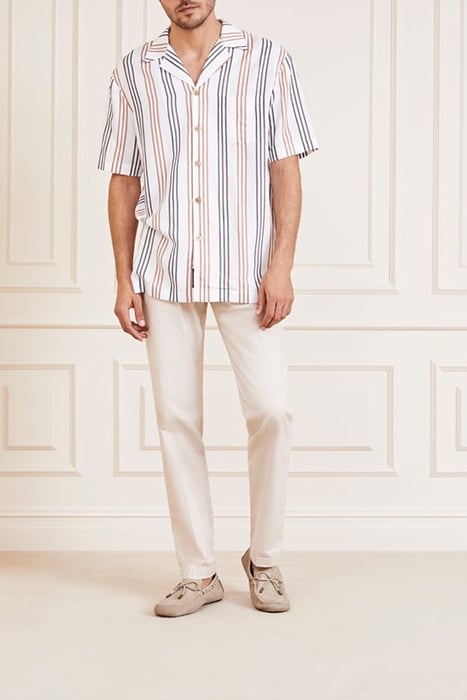 MARCIANO BY GUESS BILLY BOWLING SHIRT BLACK BROWN CASUAL STR 3