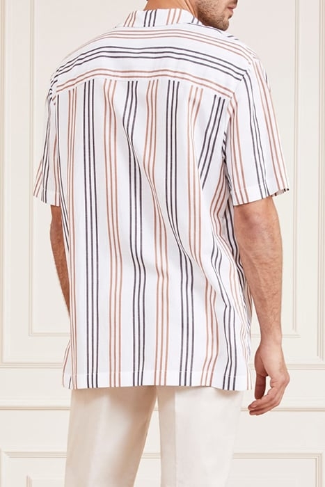 MARCIANO BY GUESS BILLY BOWLING SHIRT BLACK BROWN CASUAL STR 2