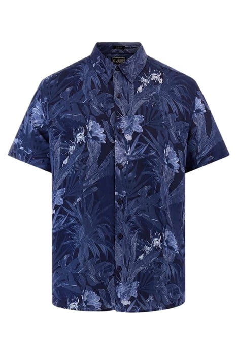 GUESS ECO SS ECO RAYON TROPICAL SHIRT ETCHED TROPICAL PRIN 4