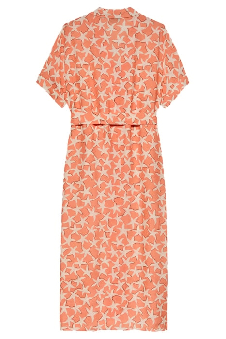 RESORT COLLAR BLOUSE DRESS PAPAYA 2