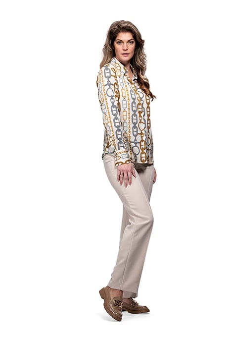 BLOUSE ST. DENIS ECRU CHAINS 5