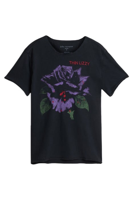 SS RAW EDGE TEE - THIN LI BLACK 2