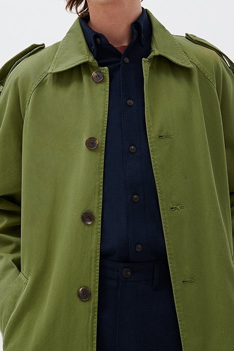 LS MID LENGHT BUTTONED LARGE TRENCH COAT KAKI 5