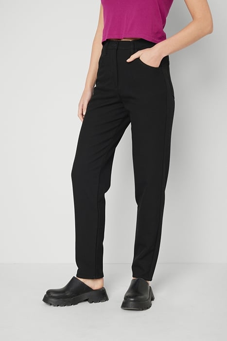 HIGH WAIST STRAIGHT PANTS NOIR 1