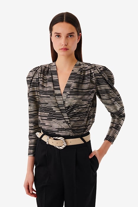 CHARINASPE BLOUSE IN BLACK/GOLD 1