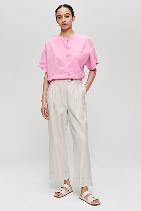 LINEN MIX PLEATED PANTS SIMPLY TAUPE 2