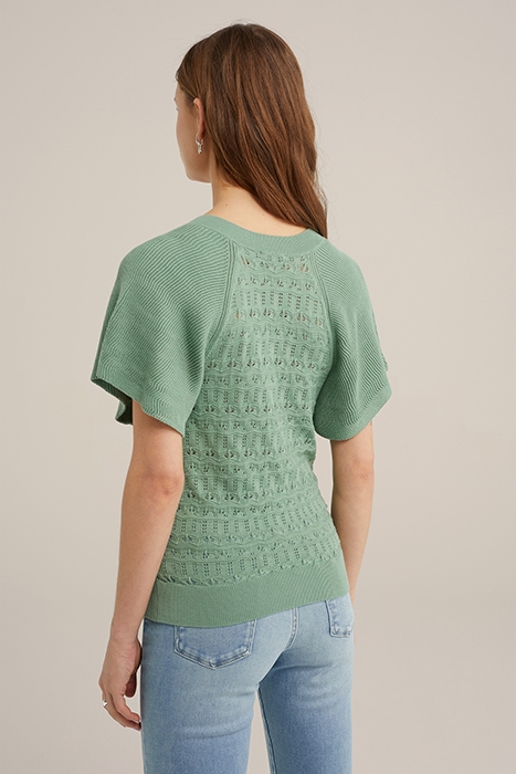 KNITTED PULLOVER GREYISH GREEN 2
