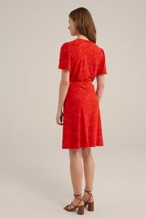 DRESS MIDI FIRE RED 3