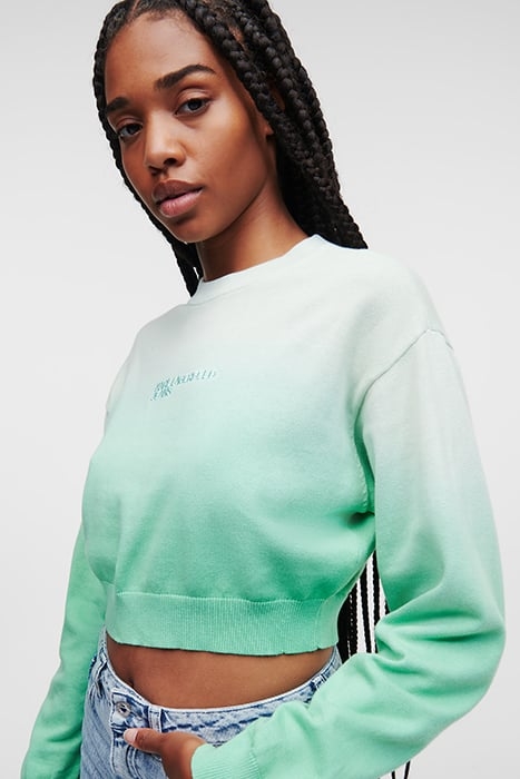 KLJ OMBRE CROPPED SWEATER KATYDID OMBRE 4