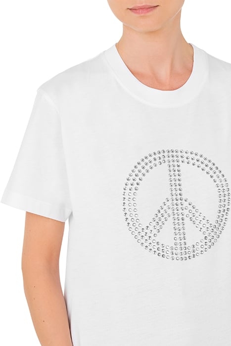 PEACE SYMBOL JERSEY T-SHIRT WHITE 4