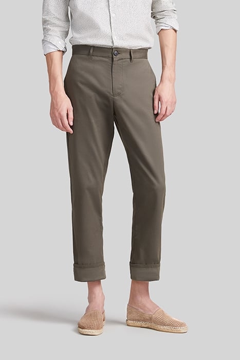 KHAKI UPCYCLED REGULAR CHINOS 1