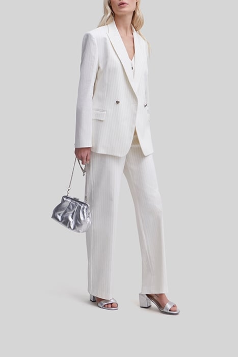 ECRU PINSTRIPE SUIT JACKET 3