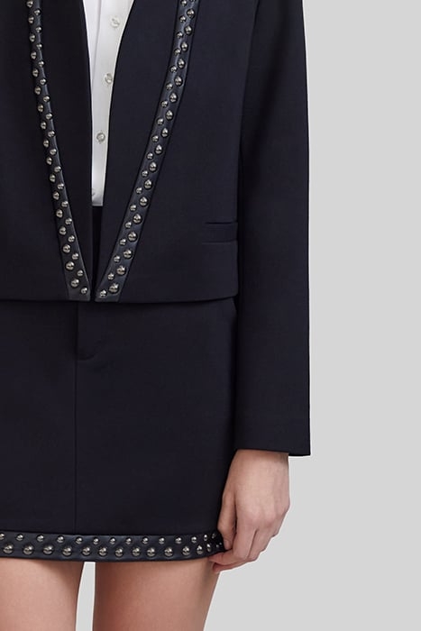 BLACK STUDDED SHORT SUIT JACKET 6