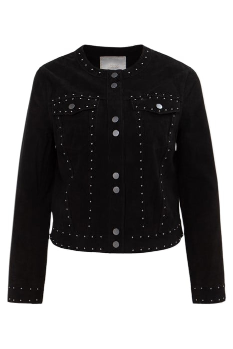 BLACK SUEDE STUDDED JACKET 3