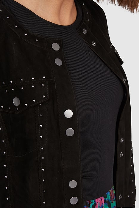 BLACK SUEDE STUDDED JACKET 5
