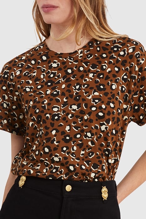 CAMEL LEOPARD PRINT T-SHIRT 5