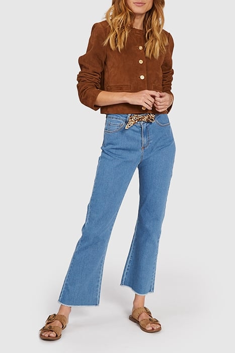 AUTHENTIC FLARED JEANS WITH ETHNIC SCARF 3