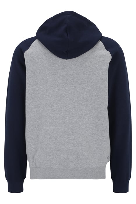 SLABAT GRAPHIC HOODIE MEDIUM GREY MELANGE-BLACK IRIS 2